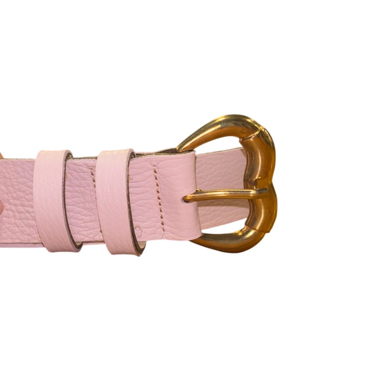 Combos BELT LEATHER HEART BUCKLE (S6GRBE0094 BABY PINK)