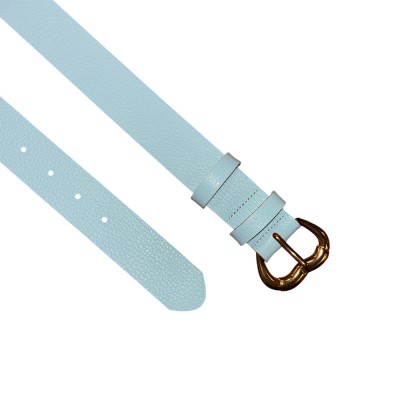 Combos BELT LEATHER HEART BUCKLE (S6GRBE0094 LIGHT BLUE)