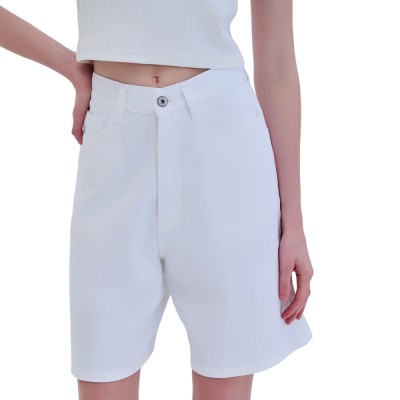 Combos DENIM BERMUDA HIGH RISE BAGGY (S6TNDV0051 WHITE)