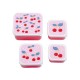 A little lovely company: Σετ 4 δοχεία φαγητού Lunch & Snack Box - Cherries (SBSECH82)