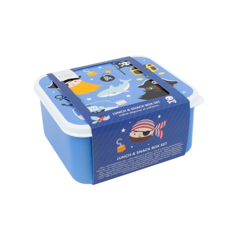 A little lovely company: Σετ 4 δοχεία φαγητού Lunch & Snack Box - Pirates (SBSEPI80)