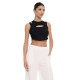 4Tailors Afterring Asymmetrical Crop Top (SS26-241 BLACK)