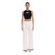 4Tailors Afterring Asymmetrical Crop Top (SS26-241 BLACK)