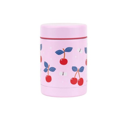 A little lovely company: Θερμός φαγητού από ανοξείδωτο ατσάλι 300ml - Cherries (SSFJCH01)