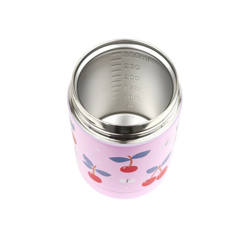 A little lovely company: Θερμός φαγητού από ανοξείδωτο ατσάλι 300ml - Cherries (SSFJCH01)