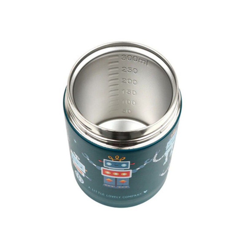 A little lovely company: Θερμός φαγητού από ανοξείδωτο ατσάλι 300ml - Robots (SSFJRO07)