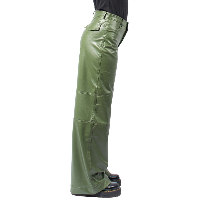Sun Set Go INAYA LEATHER PANTS (SSGFW24014 Khaki)
