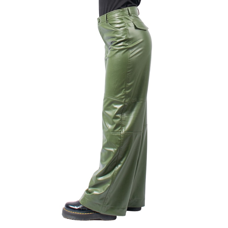 Sun Set Go INAYA LEATHER PANTS (SSGFW24014 Khaki)