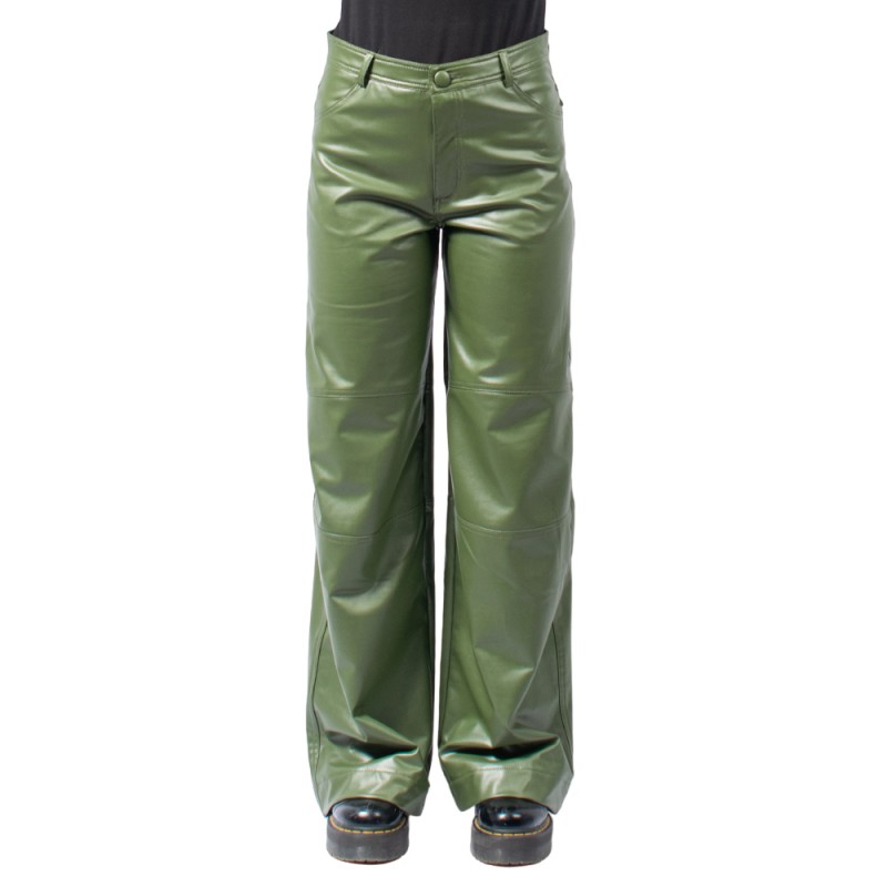 Sun Set Go INAYA LEATHER PANTS (SSGFW24014 Khaki)