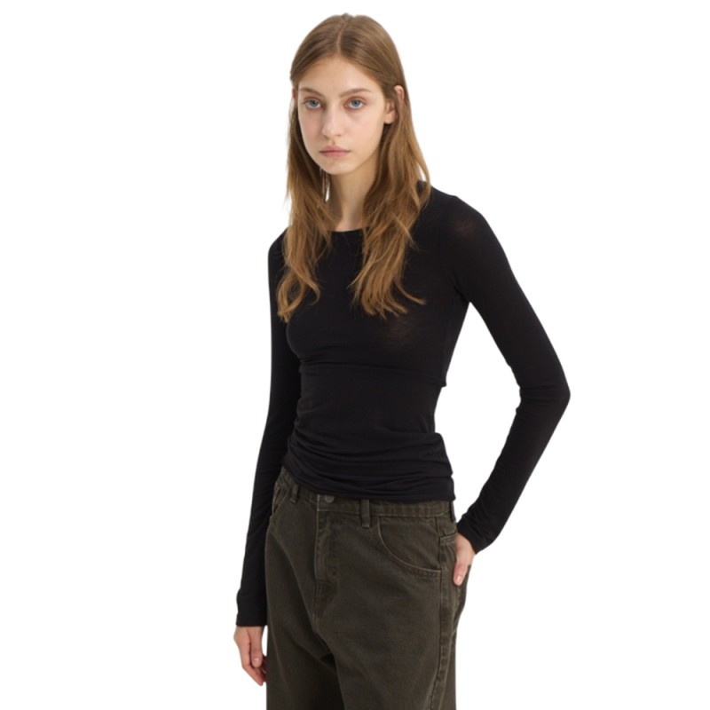 Sun Set Go SARAH LONGSLEEVE TOP (SSGFW26002 Black) Sun Set Go SARAH LONGSLEEVE TOP (SSGFW26002 Black)