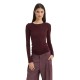 Sun Set Go SARAH LONGSLEEVE TOP (SSGFW26002 Bordeaux) Sun Set Go SARAH LONGSLEEVE TOP (SSGFW26002 Bordeaux)