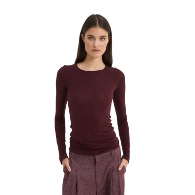 Sun Set Go SARAH LONGSLEEVE TOP (SSGFW26002 Bordeaux)