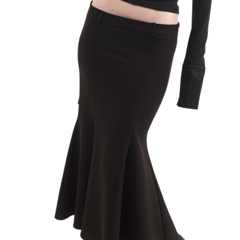 Sun Set Go ROSE MIDI SKIRT (SSGFW26005 Black) Sun Set Go ROSE MIDI SKIRT (SSGFW26005 Black)