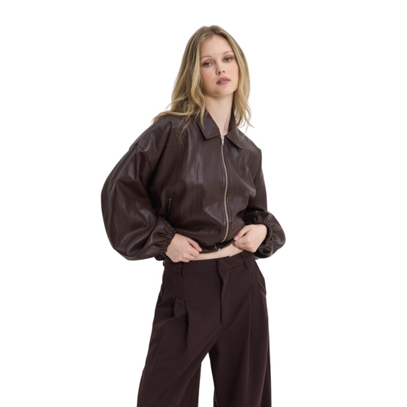 Sun Set Go CHARLIE BOMBER JACKET (SSGFW26008 Brown)
