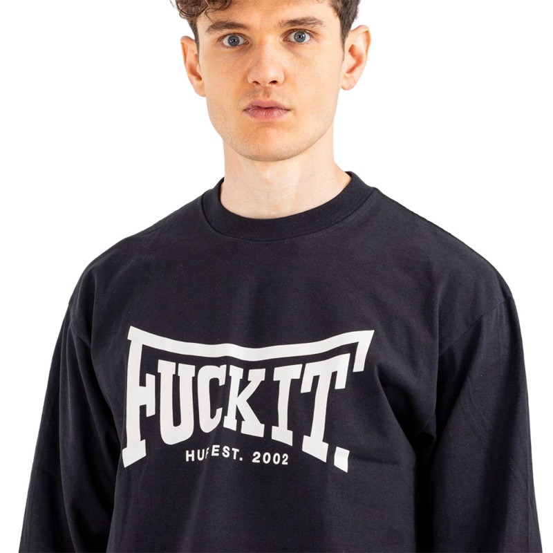 HUF THROWING HANDS L/S TEE (TS02287 BLACK)