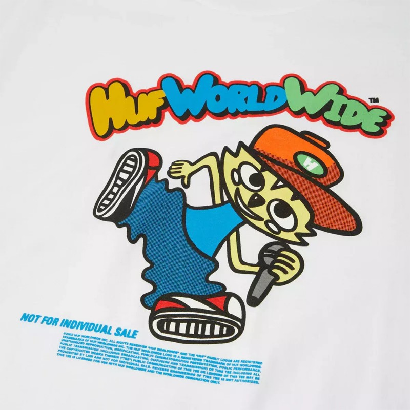 HUF CHOP KICK BLOCK S/S TEE (TS02525 WHITE)
