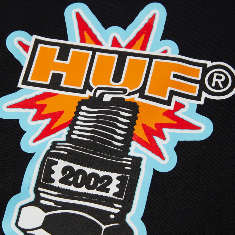 HUF SPARK IT UP SS TEE (TS02621 BLACK)