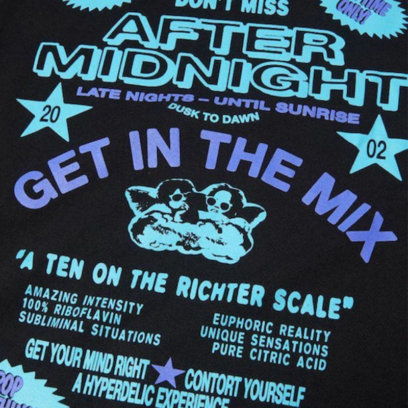 HUF AFTER MIDNIGHT SS TEE (TS02632 BLACK)