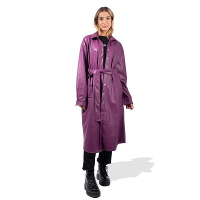 Peace and Chaos QUILI SHIRT DRESS - Eco Leather (W23924 PURPLE)