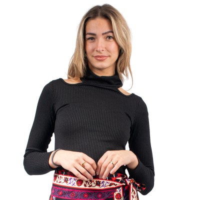 Peace and Chaos RADICAL TOP - Rib (W24235 BLACK)