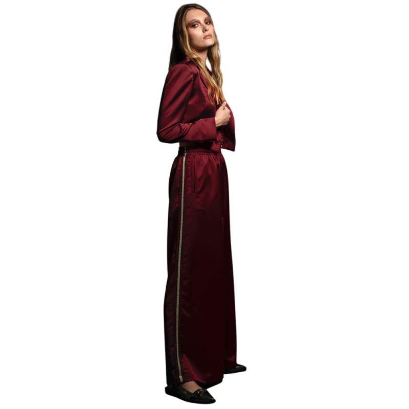 Peace and Chaos SLEEK CROP BLAZER (W24812 BORDEAUX)