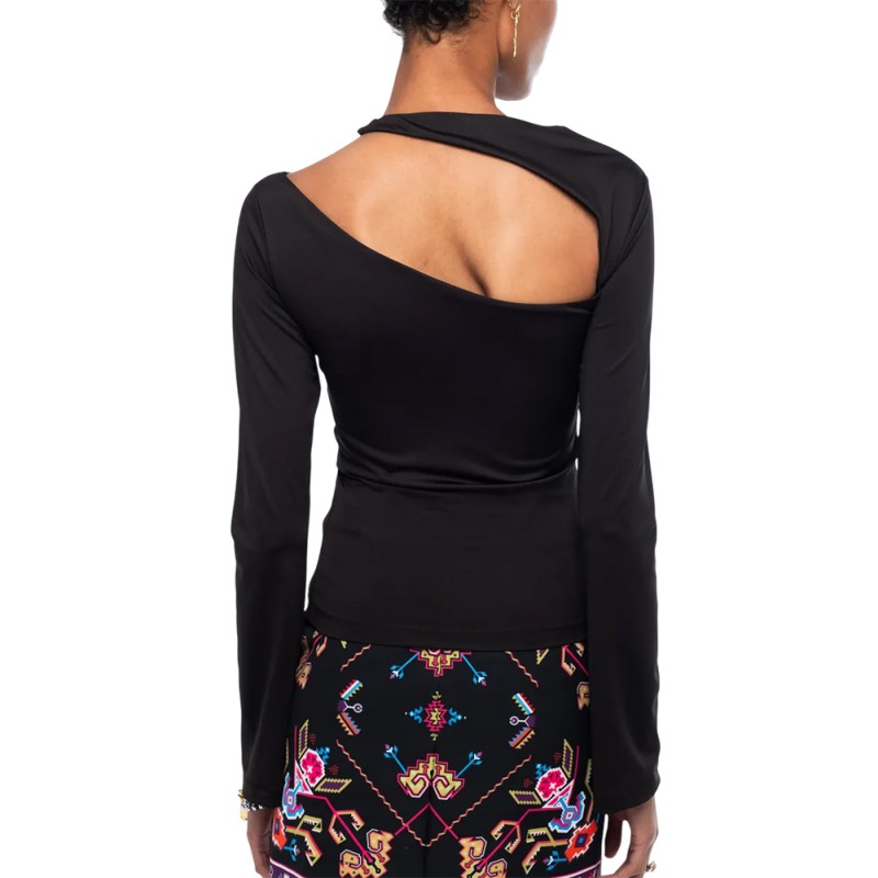 Peace and Chaos OBLIQUE TOP (W26211 BLACK)