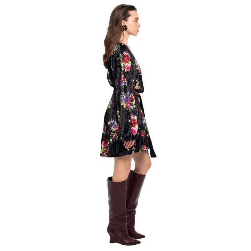 Peace and Chaos BOUQUET DRESS - Velvet (W26909 TYPOS)