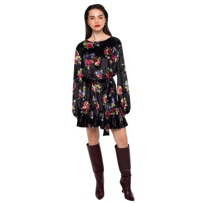 Peace and Chaos BOUQUET DRESS - Velvet (W26909 TYPOS)