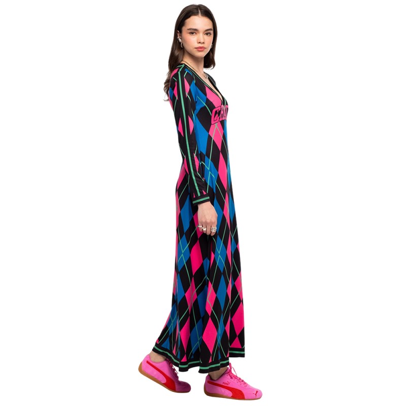 Peace and Chaos ARGYLE LONG DRESS (W26919 TYPOS)