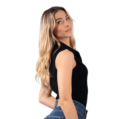 Combos Knitwear TOP POLO Α/Μ (W4THBP0020 BLACK)