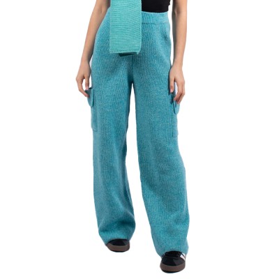Combos Knitwear ΠΑΝΤΕΛΟΝΙ ΤΣΕΠΕΣ ΠΛΑΙ (W4THTR0007 PETROL)