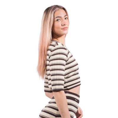 Combos Knitwear CROP TOP ΡΙΓΕ (W4TSBV0047 TYPE)