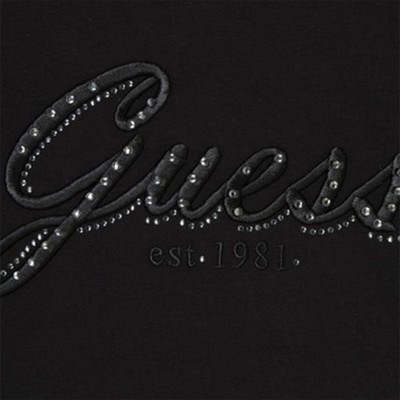 Guess CN LS EMBRO SCRIPT LOGO TEE ΜΠΛΟΥΖΑ ΓΥΝΑΙΚΕΙΑ (W5YI26J1314 JBLK)