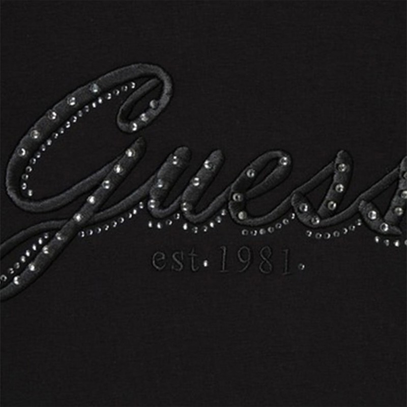 Guess CN LS EMBRO SCRIPT LOGO TEE ΜΠΛΟΥΖΑ ΓΥΝΑΙΚΕΙΑ (W5YI26J1314 JBLK)
