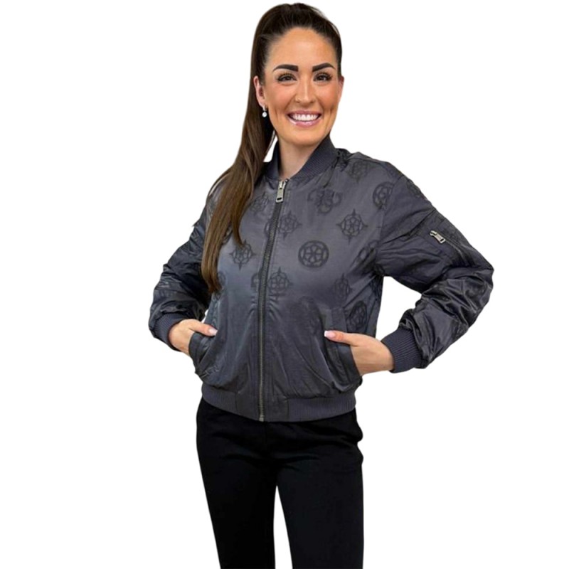 Guess PHILOMENE LOGO BOMBER ΜΠΟΥΦΑΝ ΓΥΝΑΙΚΕΙΟ (W5YL08WHDK2 JTMU)