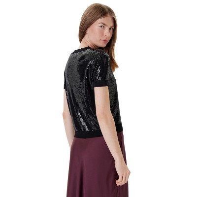 Guess SS CN JUNIPER SEQUINS SWTR ΠΛΕΚΤΟ ΓΥΝΑΙΚΕΙΟ (W5YR21Z3E70 JBLK)