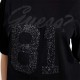 Guess SS 81 RHINESTONE NEW CREW TEE ΜΠΛΟΥΖΑ (W6RI12K9RM1 JBLK)