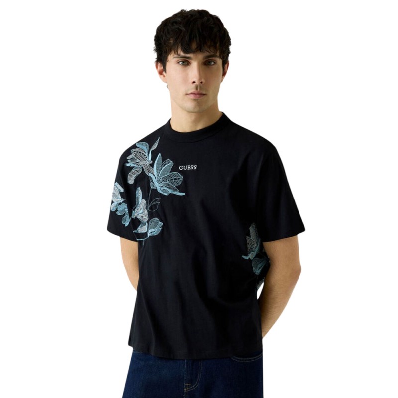Guess SS CN BOTANICAL TEE ΜΠΛΟΥΖΑ (W6RI36I3Z14 JBLK)