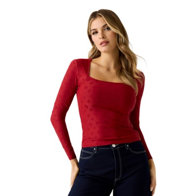 Guess LS JACQUARD ELLEONA TOP ΜΠΛΟΥΖΑ (W6RP45KA660 G524)
