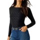 Guess LS JACQUARD ELLEONA TOP ΜΠΛΟΥΖΑ (W6RP45KA660 JBLK)