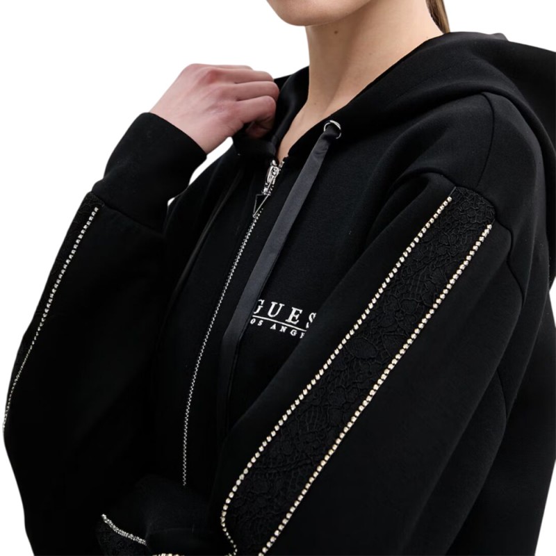Guess NEW HOODED SCUBA SWEATSHIRT ΦΟΥΤΕΡ (W6RQ12KBYE2 JBLK)