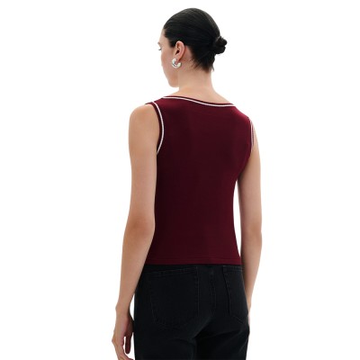 Combos ΤΟΠ ΚΕΝΤΗΜΑ ΡΙΓΑ Α/Μ (W6THCT0060 BORDEAUX)