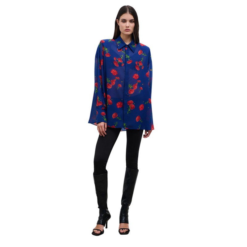Combos CARNATION DREAM SHIRT (W7DKSH0038 BLUE) Combos CARNATION DREAM SHIRT (W7DKSH0038 BLUE)