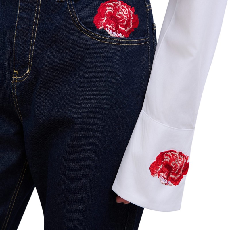 COMBOS BLOOM SHIRT (W7ELSH0116 WHITE) COMBOS BLOOM SHIRT (W7ELSH0116 WHITE)